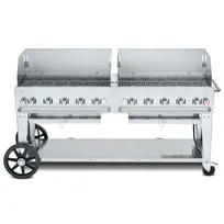 product of Crown Verity CV-MCB-72WGP-NG 72" Natural Gas Commerical Outdoor Grill, Wind Guard Pkg, 159.000 BTU
