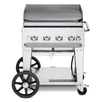 product of Crown Verity CV-MG-30 Outdoor Griddle, Mobile, Lp Gas, 4 Burners, 38"L X 28"W