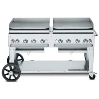 product of Crown Verity CV-MG-60 Outdoor Griddle, Mobile, Lp Gas, 8 Burners, 69"L X 28"W