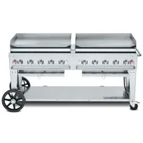 product of Crown Verity CV-MG-72 Outdoor Griddle, Mobile, Lp Gas, 10 Burners, 81"L X 28"W