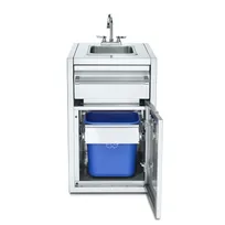 product of Crown Verity IBISC-SK-GH Small Built-In Cabinet with Sink & Garbage Holder