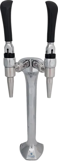 product of Crysalli CBR-V2C-N2G26 12" Chrome Water Tower with Two Nitro Faucets, Flow Control, Pull-Handle