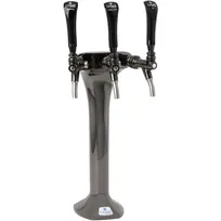 product of Crysalli CBR-V3BLC-SSX Draft Tower 21" 3-Valve Black Chrome, Sparkling & Chilled Water, Flow