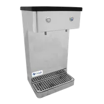 product of Crysalli CM-2PB Water Tower, 2 Push-Button Valves, 12" Clearance, Finish, NEMA 5-15P, NSF, Made USA