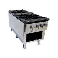 product of Connerton CSP-2-18-3 18" Gas Stock Pot Range (Stove) w/ (2) Three Ring Burners, Front to Back Design, Manual Controls, 180.000 BTU