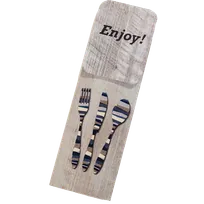 product of Dinex DXCTCAD1041 - Cutlery Caddy, Paper Sleeve with Flap, 16" x 16", Napkin & Utensils - 1/Pack