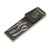 product of Dinex DXCTCAD80003 Cutlery Caddy, Black Paper Flap Sleeve 16" x 16" Napkin Stainless/Plast - 1/Pack