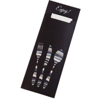 product of Dinex DXCTCADL1003 Caddy, Paper Sleeve, 13" x 16" Black Paper, 16" x 13" Napkin, Insert - 1/Pack