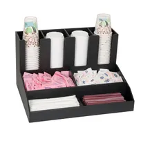 product of Dispense-Rite CLCO-4BT Blk Cup Lid & Straw Holder Plastic 11-1/8" H x 18-3/4" W x 14-1/2" D 4-1/4"