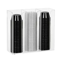 product of Dispense-Rite CTCO-3CL Cup/Lid Organizer, 9-1/8" H, 10" W, 3-1/2" D, Acrylic, Holds 2-4 Oz, 3" Diameter