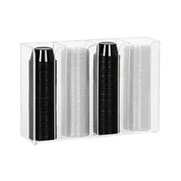 product of Dispense-Rite CTCO-4CL 4-Sec Cup/Lid Organizer 9-1/8"x13-1/4"x3-1/2" D 3" 2-4 oz Cups Clear Acrylic
