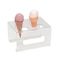 product of Dispense-Rite CTCS-4C Ice Cream Cone Holder, Four 1-5/8″ Holes, Clear Acrylic, 5″H x 8″W x 6-1/4″D