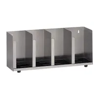 product of Dispense-Rite CTLD-19 Lid/Cup Organizer, Adjustable, 4 Section, Stainless Steel Construction