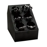 product of Dispense-Rite CTSH-6BT Silverware Organizer 6-Comp Tray Black Plastic 13" H x 10-1/8" W x 15-3/8" D