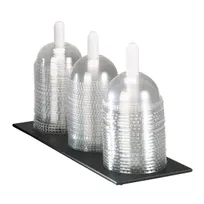 product of Dispense-Rite FDL-3 Dome Lid Organizer, 9"H x 5"W x 14-1/2"D, Countertop, 3 Section