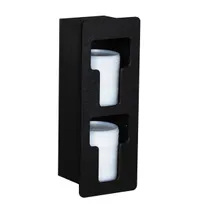 product of Dispense-Rite FMVL-2 Built-In Lid Dispenser, 2-Section, 18" H x 7" W x 5-1/2" D, Black Polystyrene