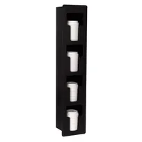 product of Dispense-Rite FMVL-4 4-Section Lid Dispenser, Black, 33-3/4" H x 7" W x 5-1/2" D, 32-3/8" x 5-5/8"