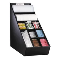 product of Dispense-Rite NLO-1B Lid/Straw Condiment Organizer, Narrow, Dividers 16.5"H x8"W x20.5"D Polystyrene