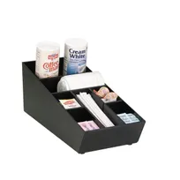 product of Dispense-Rite NLO-STK-1BT Lid, Straw/Condiment Organizer, 7-1/8"H x 8"W x 19-1/8"D, Black Plastic