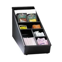 product of Dispense-Rite NLS-1BT Lid & Straw Organizer, 6-Sec, 9-1/2" H x 8-1/2" W x 23-1/2" D, Black Plastic