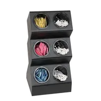 product of Dispense-Rite VSCH-6BT Flatware Organizer, 6-Comp Black Plastic, 21-1/8" H x 10-1/2" W x 9-1/4" D