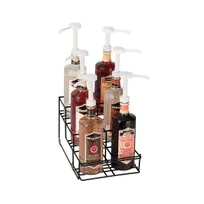 product of Dispense-Rite WR-BOTL-6 Bottle Organizer, 3-Tier, 7-1/2"H x9"W x13-1/4"D, Black, Welded Build