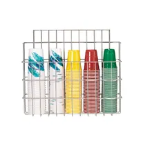 product of Dispense-Rite WR-CC-22 Cup Organizer, Stainless Steel, Cups up to 5" Dia., 19" H x 22" W x 5-1/2" D