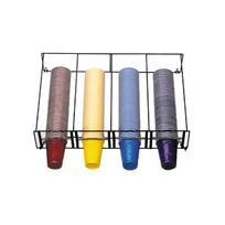 product of Dispense-Rite WR-CT-OVRHD Dispenser, 4S Rack, 6-46oz Cups, Rim 2-5/8"-4-3/4", 6-1/8"x26-1/4"x18-1/2"
