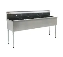 product of Eagle Group 1872-4-16/4 73" Four Compartment Sink, 18"W x 18"L Bowl Without Drainboard