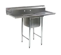 product of Eagle Group 414-18-1-24 68" One Compartment Sink, 18"W x 24"L Bowl With 2 Drainboards