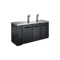 product of Eagle Group BPR-UDD-24-60 60" x 24.5" Black 2-Column Keg Cooler, 1-2 Keg, Towers, 1/3 HP 120V