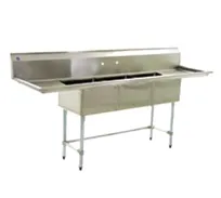 product of Eagle Group BPS-1836-2-18-FE 72" Two Compartment Sink, 18"W x 18"L Bowl With 2 Drainboards