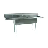 product of Eagle Group BPS-1854-3-18L-FE 74" Three Compartment Sink, 18"Wx18"L Bowl w/Left-Hand Drainboard