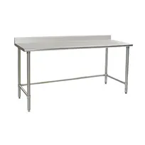 product of Eagle Group BPT-2460STEB-BS 60" Open Base Work Table w/Side & Rear Crossrails, 4-1/2" Backsplash