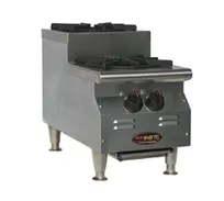 product of Eagle Group CLUHP-2-NG-X 12" Countertop Step-Up Gas Hotplate with (2) Burners, Manual Controls, 50.000 BTU (Flyer)