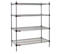product of Eagle Group F2QA2-74-2460C Chrome Stationary Quad-Adjust Starter Unit - 60"W x 24"D