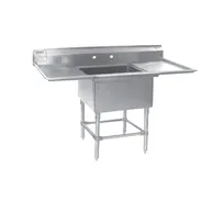 product of Eagle Group FN2016-1-24-14/3 66" One Compartment Sink, 16"W x 20"L Bowl With 2 Drainboards