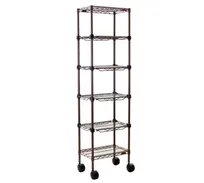 product of Eagle Group MC1430-48-4BL NSF Black Epoxy 4-Shelf Aisle Merchandising Cart - 30" x 14" x 48"