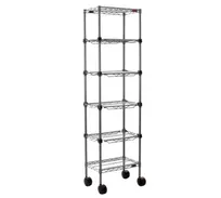 product of Eagle Group MC1430-48-4V NSF Gray Epoxy 4-Shelf Aisle Merchandising Cart - 30" x 14" x 48"