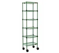 product of Eagle Group MC1436-48-4VG NSF Green Epoxy 4-Shelf Aisle Merchandising Cart - 36" x 14" x 48"