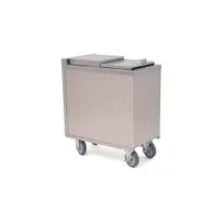 product of Eagle Group MIC1425 Stainless Steel Mobile Ice Bin / Ice Caddy, 50 lb, Silver