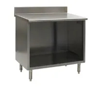 product of Eagle Group OB2484SE-BS Cabinet Base Open Front Work Table with Backsplash, 84"W x 24"D