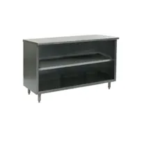 product of Eagle Group PC1572SE-CS-3VP 72"x15" Open Front Plate Cabinet with Mid-Shelf, S.Steel Body / Flyer