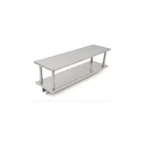 product of Eagle Group PTS-2436-2 Stainless Steel Pass-Thru Shelf with Overshelf - 36"W x 24"D