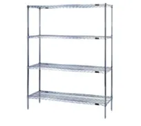product of Eagle Group S4-74-2448C Chrome-Plated 4-Tier Starter Shelving Unit - 48"W x 24"D x 74"H