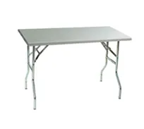 product of Eagle Group T2460F Lok-N-Fold Rectangle Folding Table, 60"W x 24"D, Stainless Steel Top, Painted Mild Steel Folding Legs