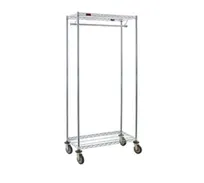 product of Eagle Group UR1836C Mobile Garment Rack, 36"W x 18"D x 80"H, Chrome-Plated, QuadTruss Design