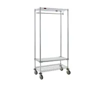 product of Eagle Group URS1836C Mobile Garment Rack, 36"W x 18"D x 80"H, Chrome, QuadTruss Design