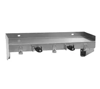 product of Eagle Group US0836-16/3 Utility Shelf with Mop Hanger, 36"W x 8"D, Stainless Steel Construction