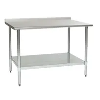 product of Eagle Group UT2436B-1X 36" Open Base Galvanized Work Table w/ Undershelf, 1-1/2" Backsplash / Flyer